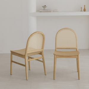 위빙 의자 라운드 라탄 체어 디자인 인테리어 원목 의자