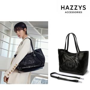 [선물포장]시그니처 H 패치 블랙 와이드 쇼퍼백 L [롱스트랩SET] HIBA4E528BK