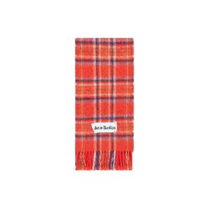 아크네 스튜디오 타탄 울 블렌드 머플러 레드 CA0224-ACK