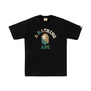 베이프 타이 다이 컬리지 티셔츠 블랙 베이지 0ZXTEM110032N