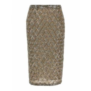 [PAROSH] 여성 니 Length 미디 Gild 스커트 D621510GILD038 베이지 /8