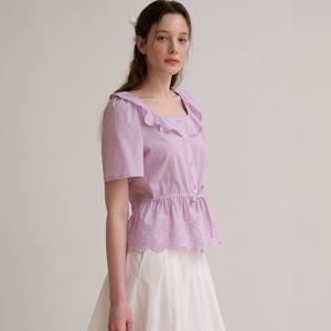 Eyelet lace blouse - Lavender [BE25HSTP003]