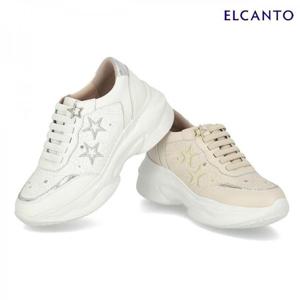 엘칸토  (LCWS02U513) 여성 소가죽 별자수 어글리스니커즈 7cm