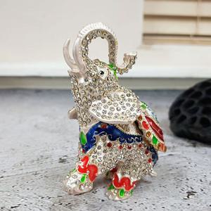 코끼리 소 칠보 화이트 fh1831 장식품 보석함 모형