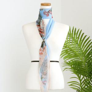 [샵앤]여성 중년 가을 플라워 쉬폰 고급 스카프 DRN-WSC-0431-소