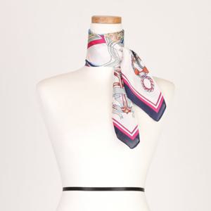 [샵앤]여성 중년 가을 마린 실크필링 고급 스카프 LMD-WSC-0377-