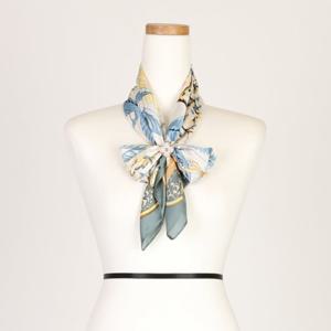 [샵앤]여성 중년 가을 잎새 실크필링 고급 스카프 LMD-WSC-0376-