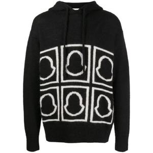 25 FW 몽클레어 몽클레어 로고 인타르시아 니트 후드티 9C0013M1240999 TP432317114