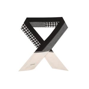 블랙 & 베이지 하운드투스 롱 스카프 JASC5F500