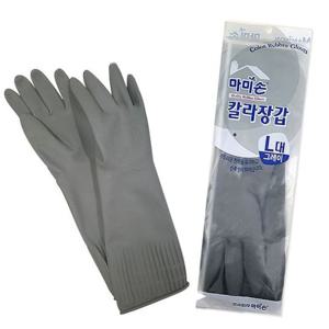 마미손 컬러 고무장갑 그레이 대(L)