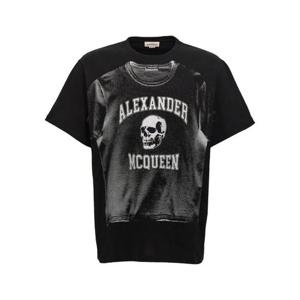 알렉산더 맥퀸 반팔 티셔츠 794604QTABP0527 Black