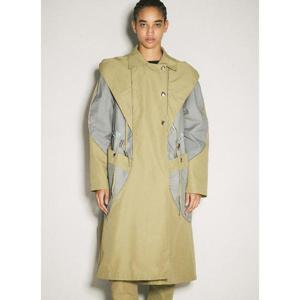 25 FW 키코 코스타디노브 여성 헤르네 후드 트렌치 코트 kko0258004grn