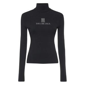 25 FW 발렌시아가 로고 디테일 골지 터틀 넥 탑 835491T52311369 TP440072235
