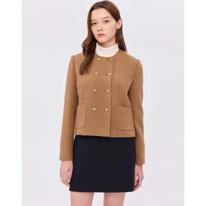 질스튜어트 뉴욕 여성 24FW 스테디셀러 카멜 포켓배색 울혼방 자켓 WJJA4D790CM