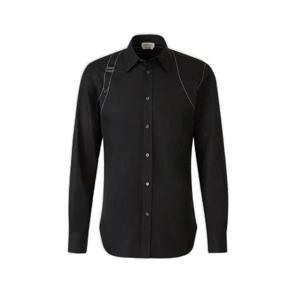 Alexander McQueen 하네스 긴팔 셔츠 792105QNAAD 1000 TP946170561