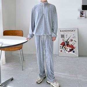 GTT K102-K790M 남자오버핏맨투맨와이드트레이닝세트 맨투맨 집업 집업맨투맨 오버핏 오버핏티셔츠 반집업 트레이닝 트레이닝세트 맨투맨세트 와이드바지세트