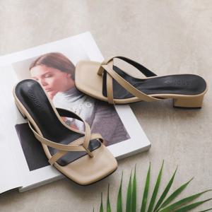 갓슈 주느린 원라인조리 뮬 3cm 로우힐