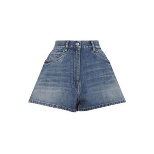 프라다 하이웨이스트 로고 플라크 데님 반바지 GFP495S23116PK F0V3NLIGHTBLUE TP946497007