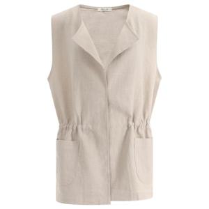 [샵앤]린넨 국산 여성 허리 스트링 레이어드 숏조끼 LEI-WVS-146