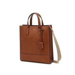 [쇼핑백동봉][남여공용] 브라운 로고배색 가죽 토트백 HJBA5F886W3
