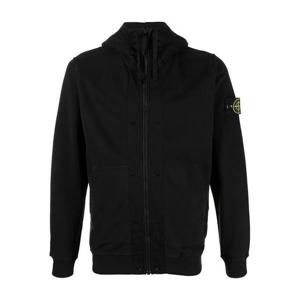 스톤아일랜드 와펜 패치 후드 집업 블랙 791560477 V0029