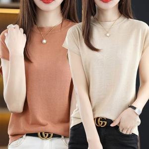 이너티 여성 얇은 니트 라운드 티셔츠 ORK-144