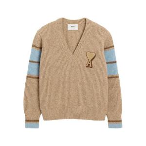 25 FW 아미 파리스 하트 로고 스트라이프 스웨터 H25UKS823KN0111 TP441401060
