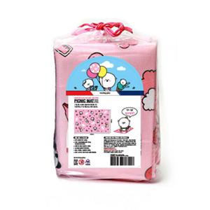 모닝글로리 폭신한 피크닉매트 봉주르비숑 핑크