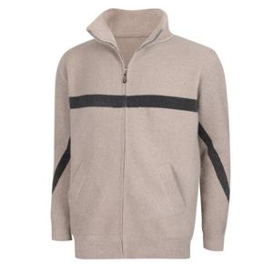 [파파브로]남자 컬러배색 하이넥 니트집업 점퍼 LM-KN-813-베이