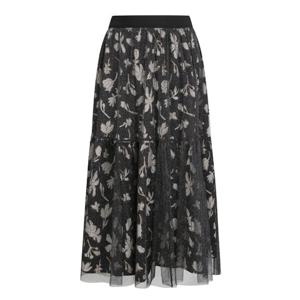 [씨]플라워패턴 글리터 밴딩 롱 A라인 스커트 (SJSAI2305)