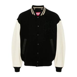 디젤 블랙 화이트 슬리브 스냅 버튼 블루종 A144140LHAL 9XX 9X