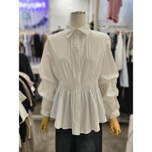 밸리걸 세이브존01 가을 바스락 밴딩 볼륨소매 셔츠 블라우스 814550