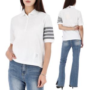 25FW 톰브라운 사선 4바 폴로 반팔 티셔츠 FJP052G 07976 100