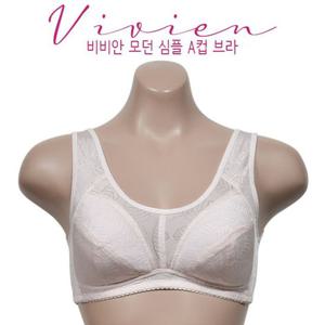 (비비안)모던 심플 나뭇잎패턴 풀컵 A컵 브라