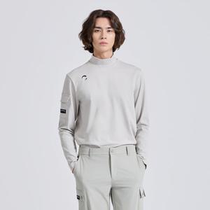 챌린저 남성 테크핏 스트레치 모크넥 긴팔 티셔츠 라이트베이지_CHE3MLT5316LB