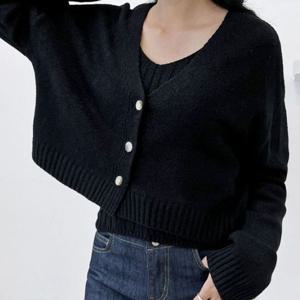카디건 골지 나시 니트 가디건SET DJJ5073