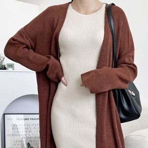 카디건 롱롱 니트 오픈 가디건(밸트미포함) DJJ5021