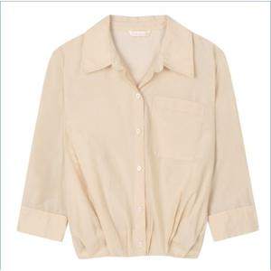 [씨]밑단 턱장식 포켓 블라우스(SJBAH2421)