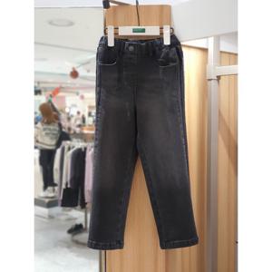 베네통키즈6 주니어 사이드 스냅 데님 팬츠QADP12561 25F