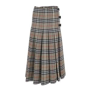 버버리 플라이드 플리츠 킬트 8110428 C3142