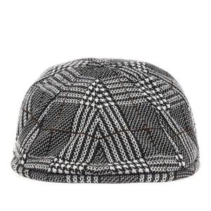캉골 블랙 체크 플랫 탑 햇 K4269HT BLACK PLAID