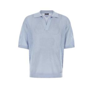 프라다 폴로 티셔츠 UMB667S23213TJ F0013 Light Blue