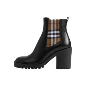 버버리 클리어런스여성 체크 블랙 부츠 8066395