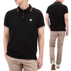 25FW 몽클레어 로고 패치 삼선 폴로 반팔 티셔츠 8A70300 84556 999