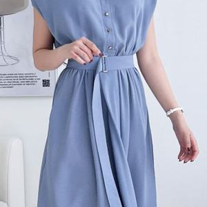 나그랑 캡소매 허리밸트 원피스 DJJ3192