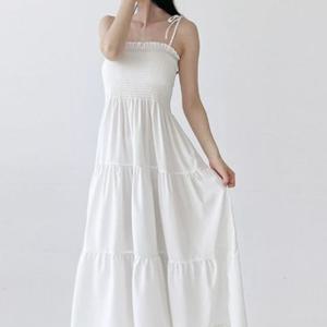 휴양지 비치 튜브탑 끈나시 롱원피스 DJJ100 박스원피스