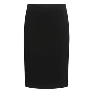 [씨]버튼 장식 H라인 미디 스커트 - SJSAI9301