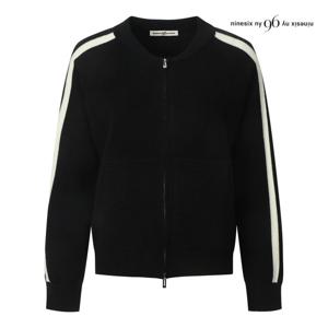 [나인식스뉴욕(영캐릭터)]소매 라인 투웨이 집업 니트 가디건 NP9KG013M0