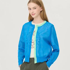 [베네통]컬러 블록 시스루 가디건 BAKCE2541