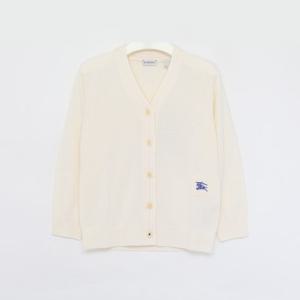 버버리키즈 기사로고 울 V넥 여아 가디건  8073051/6A
